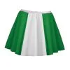 Ladies 15" Irish Emerald Green & White Skater Skirt St. Patricks Day Fancy Dress