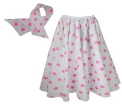 Adults 22" Polka Dot Spot Rockerbilly Rock N Roll Skirt & Neck Scarf 1950s Fancy Dress -Halloween Shop 030bb74b c574 4662 b275 609ceeb25e4d 22130.1653056840