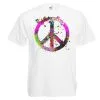 Mens White Peace Sign CND Stop Wars Pop Art Symbol T-shirt