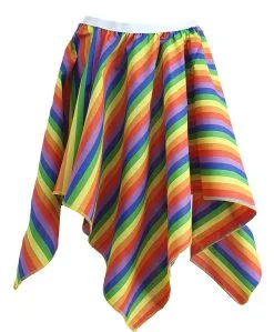 Ladies LGBT Pride Rainbow Stripe Handkerchief Skirt