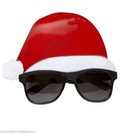 Unisex Novelty Red Christmas Santa Hat Xmas Festive Fancy Dress Glasses