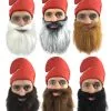 Adults Garden Gnome Faux Fur Cosplay Fancy Dress Beard & Hat Accessory