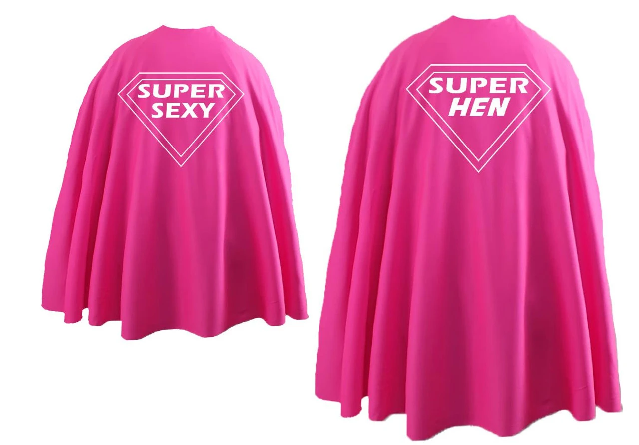 Cerise Pink 35" Or 48" Length Customisable Superhero Cape Hen Party Hen Night Fancy Dress 5 Cerise Pink 35" Or 48" Length Customisable Superhero Cape Hen Party Hen Night Fancy Dress - Image 3