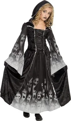 Girls Forsaken Soul Hooded Dress Halloween Ghoul Fancy Dress Costume [2 Sizes] -Halloween Shop 16f24ae2 da7c 446a 9e6b f9677a9caea0 50366.1663155241