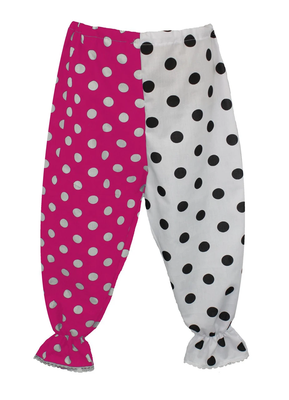 Half & Half Polka Dot Raggy Doll Bloomers Panto Clown Fancy Dress Accessory 11 Half & Half Polka Dot Raggy Doll Bloomers Panto Clown Fancy Dress Accessory - Image 9