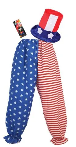 Adults Captain Spaulding Clown Pants USA Hat & Facepaints Circus Horror Movie Halloween Fancy Dress [2 Sizes] -Halloween Shop 17738509 da96 4aec a61e e45a91ab8f37 64227.1664961961
