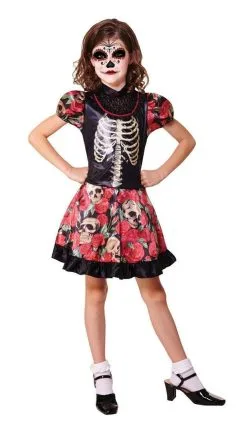 Childrens Day Of The Dead Kids Halloween Fancy Dress Childs Costume -Halloween Shop 1a119de2 0aed 4be4 8af6 a43e71c57919 77427.1661946181
