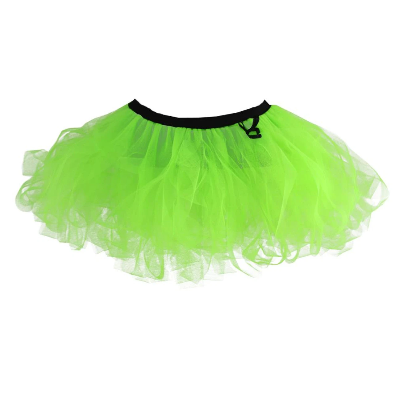 12" Neon Cyber Tutu With Black Waistband Ladies 1990's Rave Tutu Coloured Fancy Dress 4 12" Neon Cyber Tutu With Black Waistband Ladies 1990's Rave Tutu Coloured Fancy Dress - Image 2