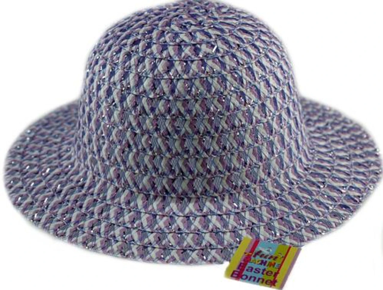 Purple Bonnet Chldrens Hat Decorate With Chicks & Eggs Easter 3 Purple Bonnet Chldrens Hat Decorate With Chicks & Eggs Easter