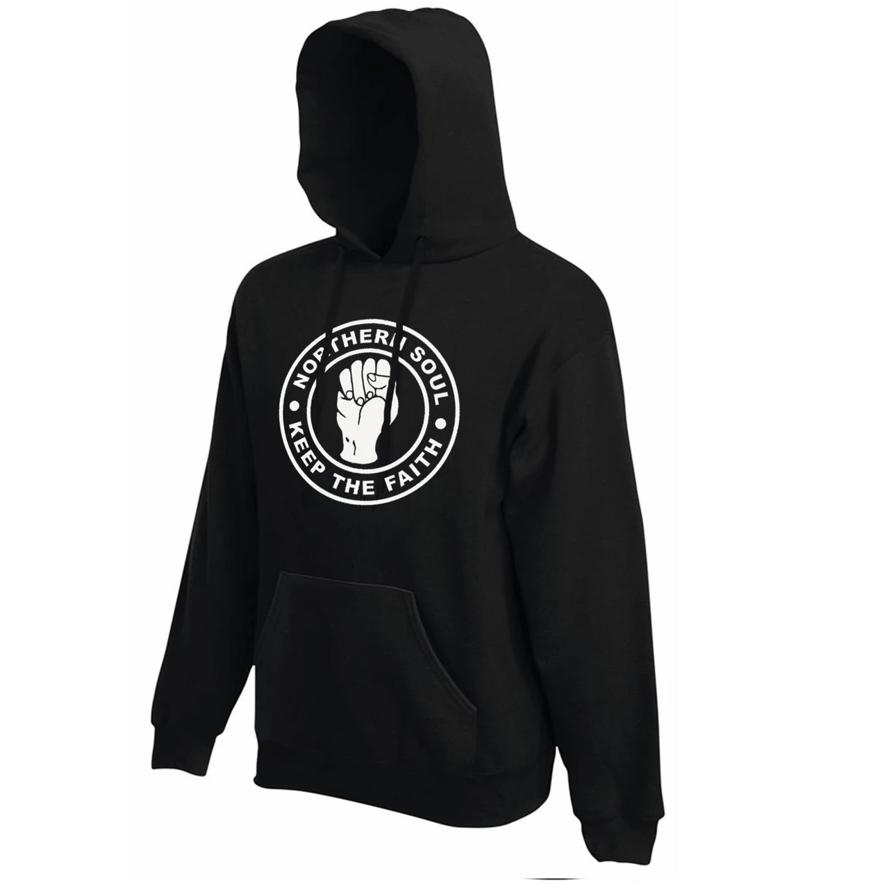 Unisex Black Northern Soul Keep The Faith 1960's Raised Fist Music Genre Hoodie 3 Unisex Black Northern Soul Keep The Faith 1960's Raised Fist Music Genre Hoodie