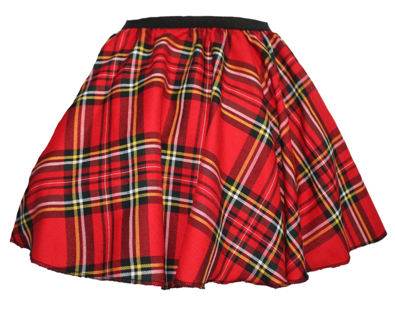 Ladies 15" Length Royal Stewart Tartan Skater Skirt Burns Night Hogmanay Fancy Dress 4 Ladies 15" Length Royal Stewart Tartan Skater Skirt Burns Night Hogmanay Fancy Dress - Image 2