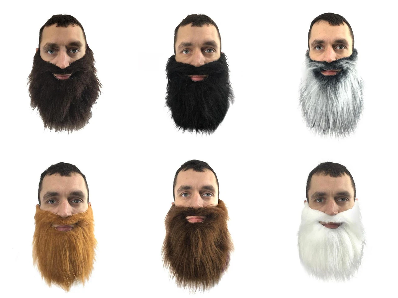 Fancy Dress Deluxe Pirate Gnome Dwarf 8" Beard Facial Hair 6 Colours 2 Fancy Dress Deluxe Pirate Gnome Dwarf 8" Beard Facial Hair 6 Colours