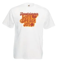 Unisex White Daytripper T-Shirt Shirt Love Peace Joy LSD Festival