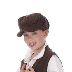 Charlie Crow Kids Brown Victorian Flat Cap Pauper [One Size]