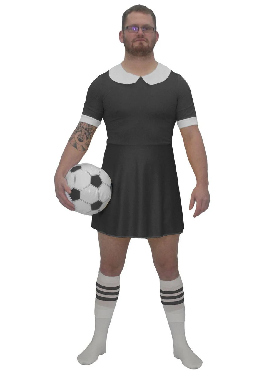 Mens Black Football Dress Costume Funny Soccer Fancy Dress World Cup UK 5 Mens Black Football Dress Costume Funny Soccer Fancy Dress World Cup UK - Image 3