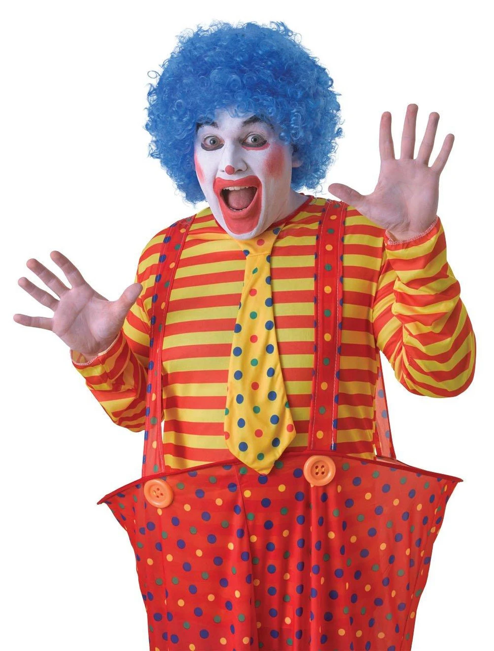 Blue Clown Pop Circus 1970s Afro Wig Fancy Dress & Cos Play 3 Blue Clown Pop Circus 1970s Afro Wig Fancy Dress & Cos Play