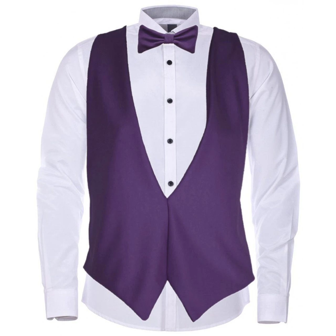 Adult Unisex Royal Purple Backless Waistcoats & Elasticated Dicky Bow Caberet Costume Accessory 5 Adult Unisex Royal Purple Backless Waistcoats & Elasticated Dicky Bow Caberet Costume Accessory - Image 3