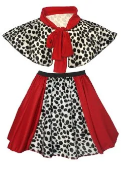Adults Cruella Deville Dalmation Dog Snatcher Deville 15" Panel Skater Skirt & Shawl Fancy Dress -Halloween Shop 3f3d9e70 665a 457a 8cd3 ed39e00d0762 49068.1627644359