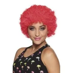 Boland Red Afro Wig Clown 70's Disco Fancy Dress Accessory