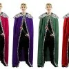 Deluxe Kings Robes Cloak Nativity 3 Wise Men Medieval Cape & Crown Royal Fancy Dress