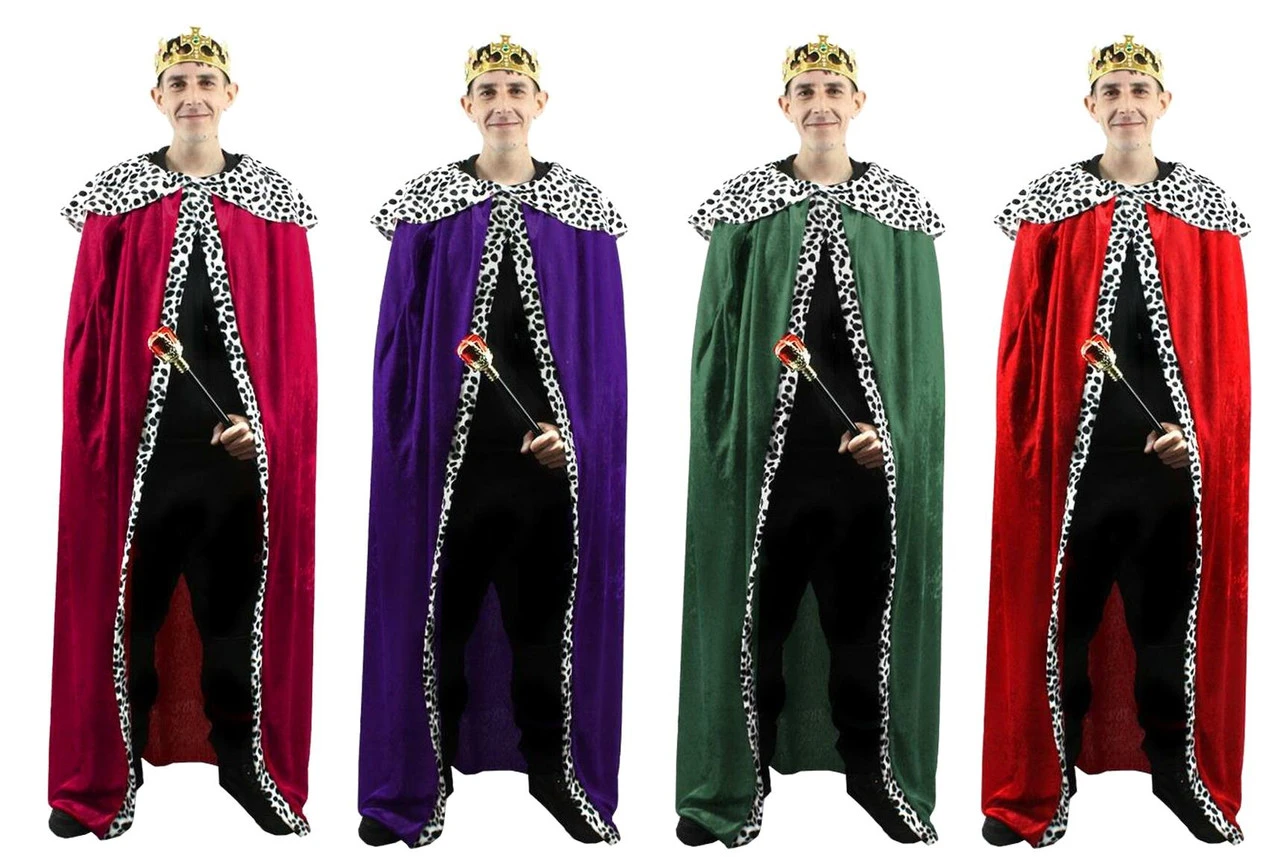 Deluxe Kings Robes Cloak Nativity 3 Wise Men Medieval Cape & Crown Royal Fancy Dress 3 Deluxe Kings Robes Cloak Nativity 3 Wise Men Medieval Cape & Crown Royal Fancy Dress