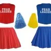 Mens Halloween Fear Leader Drag Cheerleader Fancy Dress Costume