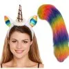 Unicorn Headband & Multicolored 20" Or 30" Faux Fur Tail Fancy Dress Costume Accessory -Halloween Shop 4412d241 13b3 4a30 8910 58f9bb9cc6dd 85838.1669650363