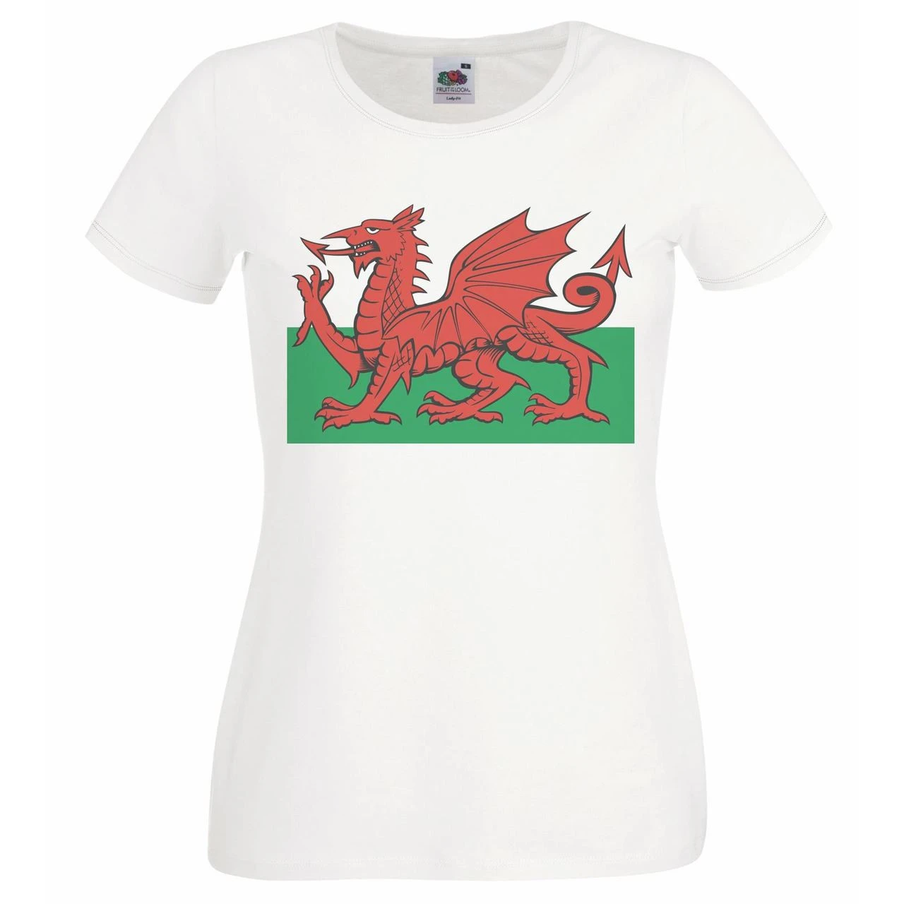 Ladies White Cymru Y Ddraig Goch T-Shirt Wales Flag Welsh Rugby T-Shirt 3 Ladies White Cymru Y Ddraig Goch T-Shirt Wales Flag Welsh Rugby T-Shirt
