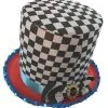 Adults Mad Hatter Checkered Top Hat Wonderland Fancy Dress Costume Accessory [One Size] -Halloween Shop 4854a096 ed08 4319 bbd6 f6b348ce5ded 97145.1680173556