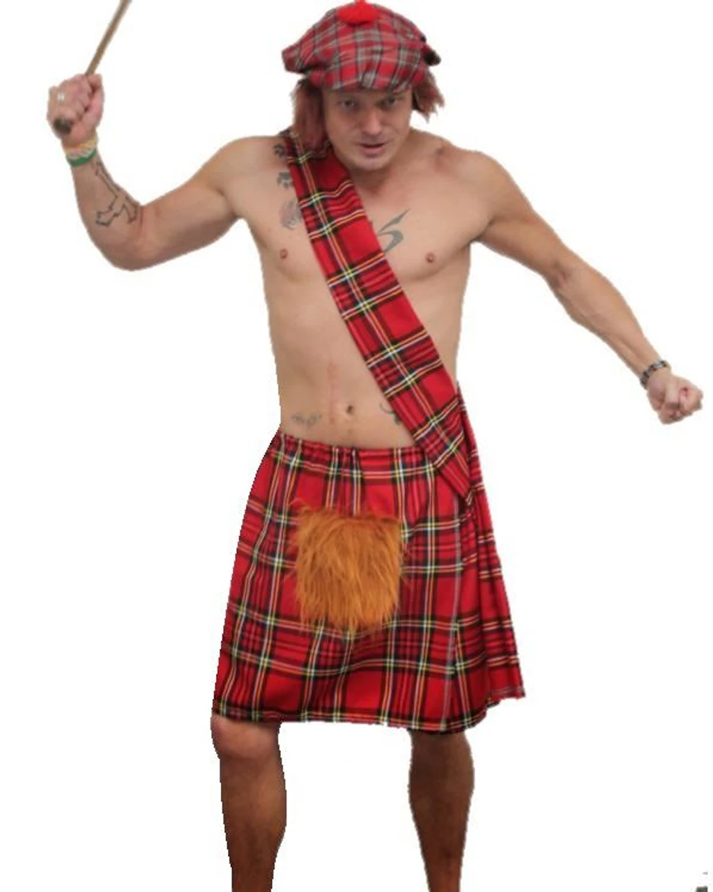 The Dragons Den Royal Stewart Scottish Tartan Red Kilt Fancy Dress Costume Set 11 The Dragons Den Royal Stewart Scottish Tartan Red Kilt Fancy Dress Costume Set - Image 9
