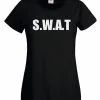 Womens Black SWAT Police Riot Team Special Forces Squad T-Shirt