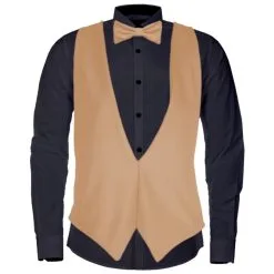 Adult Unisex Beige Camel Backless Waistcoats & Elasticated Dicky Bow Caberet Costume Accessory -Halloween Shop 506e33ba ae23 46be beb2 619de3dddc75 78019.1649151027