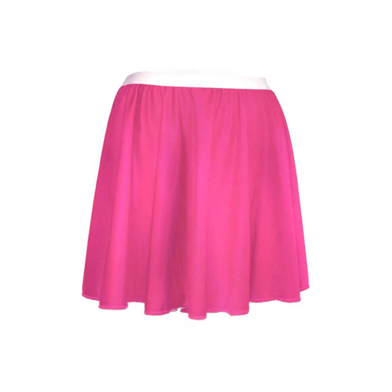Ladies 15" Hot Pink Skater Skirt Roller Disco Womens Cheerleader Fancy Dress 5 Ladies 15" Hot Pink Skater Skirt Roller Disco Womens Cheerleader Fancy Dress - Image 3