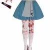 Ladies 15" Alice In Wonderland Down The Rabbit Hole Halloween Fancy Dress