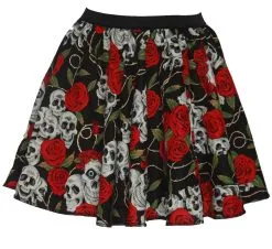 Childs Girls Halloween 15" Day Of The Dead Skulls & Roses Fancy Dress Skater Skirt -Halloween Shop 600f7a5d abf0 4601 88f6 087ea780e970 42065.1626701870