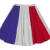 Womens France National Flag Panel Skater Skirt Patriotic Supporters Fancy Dress [2 Sizes]