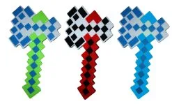 Flashing 8-Bit LED Pixel Block Survival Craft Kids Light-Up SFX Hatchet Axe Prop
