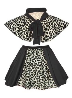 Adults Cruella Deville Dalmation Dog Snatcher Deville 15" Panel Skater Skirt & Shawl Fancy Dress -Halloween Shop 6f682f50 1c8c 4b48 87ac 3874ed4f62ce 08996.1627644364