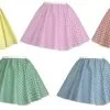 Adults 15" Length Gingham Skater Skirt World Book Day Fancy Dress Costume Accessory [2 Sizes]