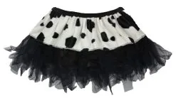 Ladies Jessie 12" Cow Print Cyber Tutu Skirt Cowboy & Western Fancy Dress [Size 8-12]