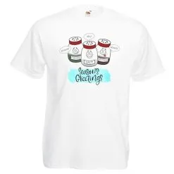 Seasons Greetings Herbs Spices White Unisex T-Shirt Christmas Xmas Festive