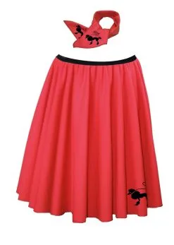 22" Length Poodle Skirt & Neck Tie 1950's Rock & Roll Fancy Dress [2 Sizes] -Halloween Shop 7c8faa43 ab07 4200 b4c0 c096e21bdbb3 60984.1681810215
