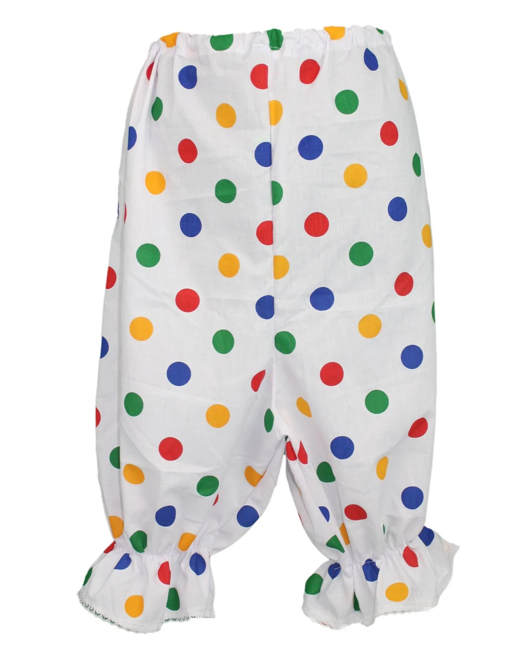 Adults Multicolored Polka Dot Panto Dame Long Leg Bloomers Fancy Dress 4 Adults Multicolored Polka Dot Panto Dame Long Leg Bloomers Fancy Dress - Image 2