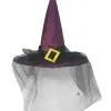 Ladies Purple Witch Hat With Metal Buckle Halloween Fancy Dress Accessory -Halloween Shop 8160db2e 2739 42ab 84ae c9ececa3c370 63140.1663080099