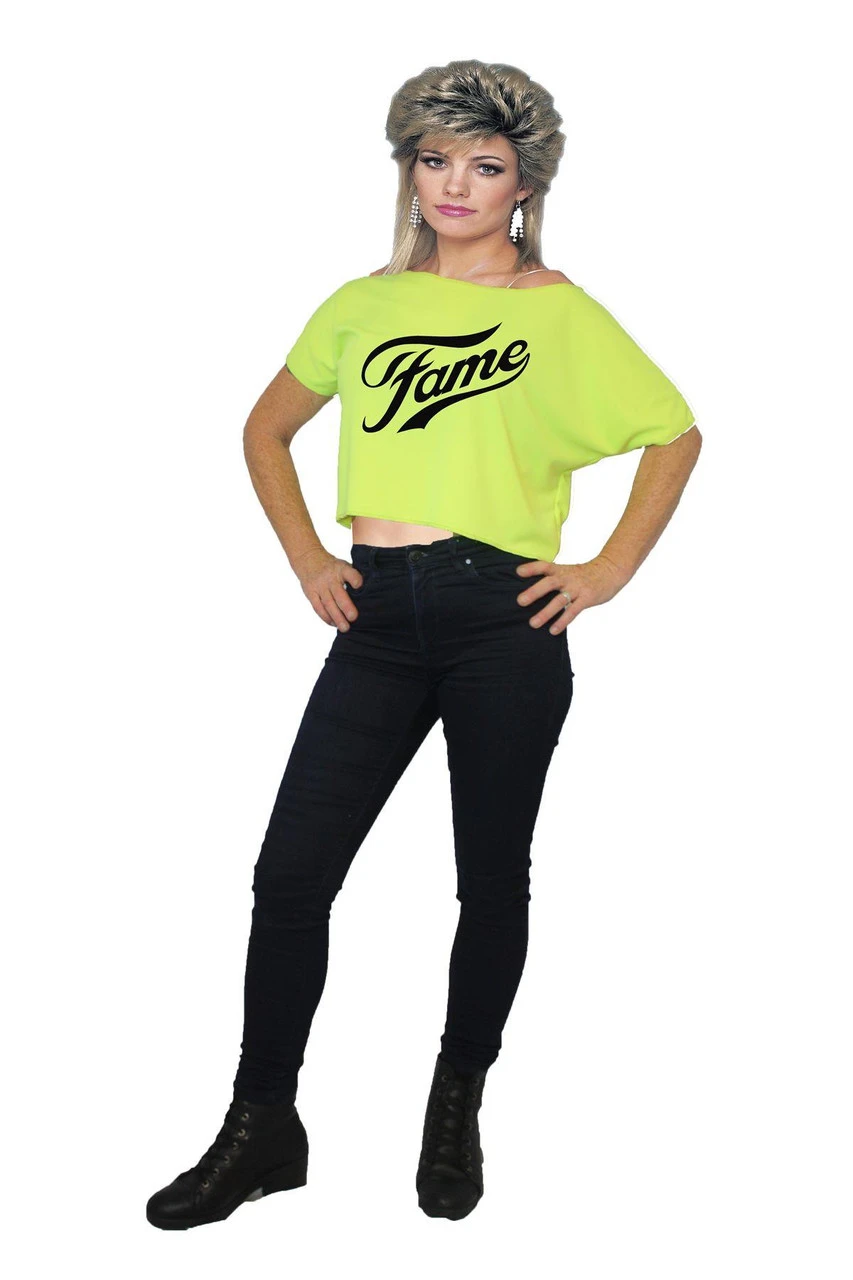 1980's 80's 1990's 90's Off The Shoulder Pop Icon & Movie TV Film Slogan Crop Top 39 1980's 80's 1990's 90's Off The Shoulder Pop Icon & Movie TV Film Slogan Crop Top - Image 37