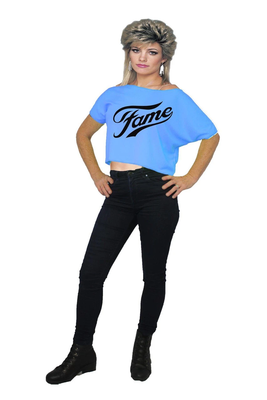 1980's 80's 1990's 90's Off The Shoulder Pop Icon & Movie TV Film Slogan Crop Top 29 1980's 80's 1990's 90's Off The Shoulder Pop Icon & Movie TV Film Slogan Crop Top - Image 27