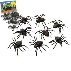 Spiders Pack Of 8 Scary Creatures Halloween Toy Prop Accessorize