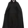 Unisex Black Hooded Pagan Ghoul Cape Halloween Horror Fancy Dress [Free Face Paints Included]