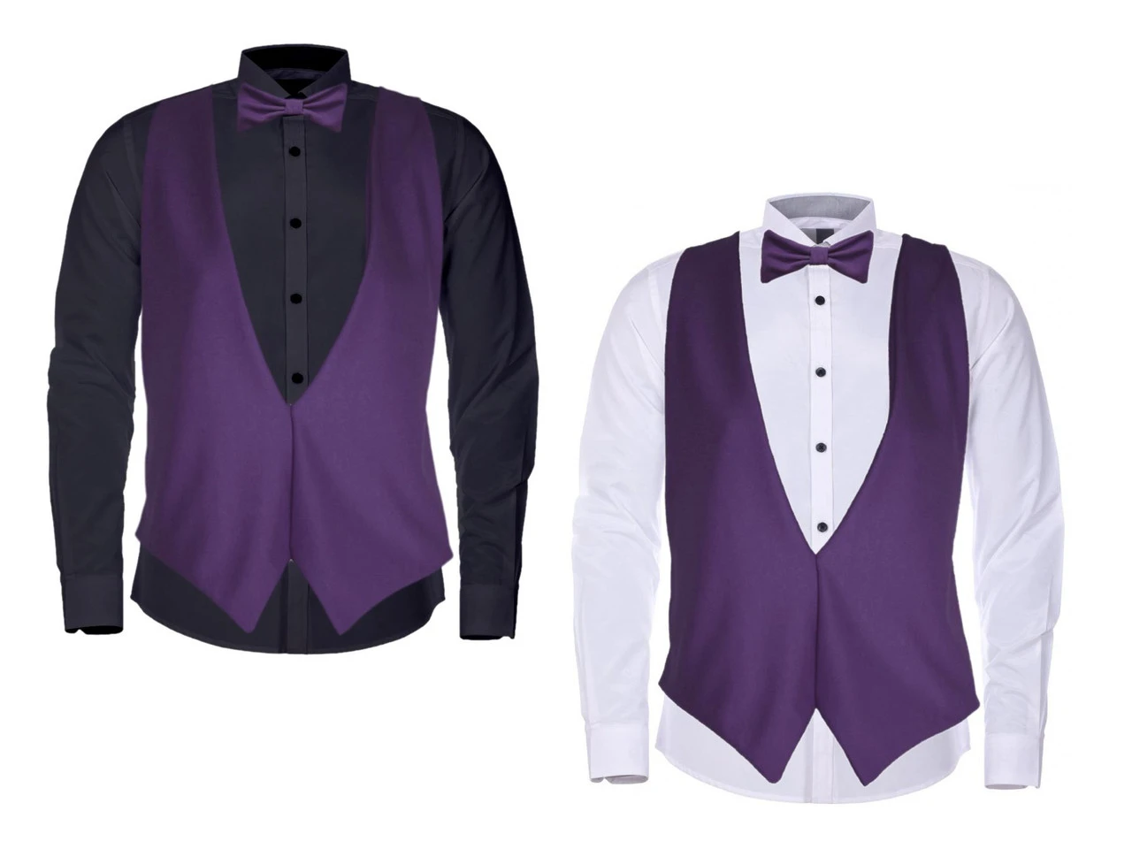 Adult Unisex Royal Purple Backless Waistcoats & Elasticated Dicky Bow Caberet Costume Accessory 3 Adult Unisex Royal Purple Backless Waistcoats & Elasticated Dicky Bow Caberet Costume Accessory