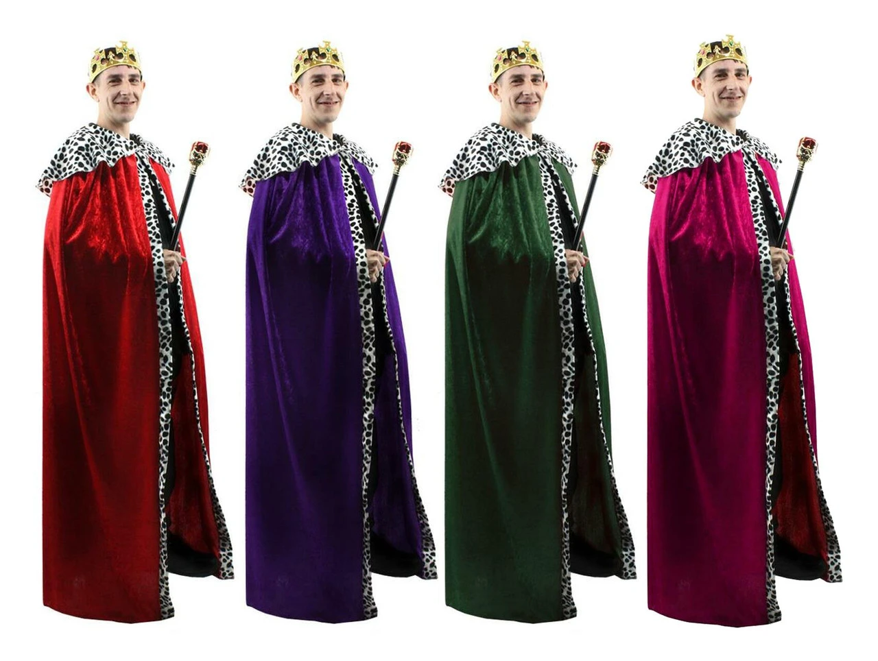 Deluxe Kings Robes Cloak Nativity 3 Wise Men Medieval Cape & Crown Royal Fancy Dress 4 Deluxe Kings Robes Cloak Nativity 3 Wise Men Medieval Cape & Crown Royal Fancy Dress - Image 2